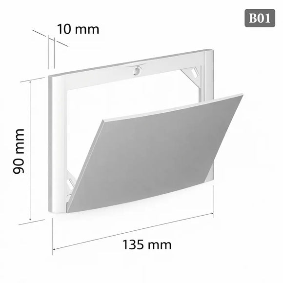 TECO K2 B01 – Placca di Copertura Rubinetto Gas da Incasso 135x90mm | Finitura Cromo