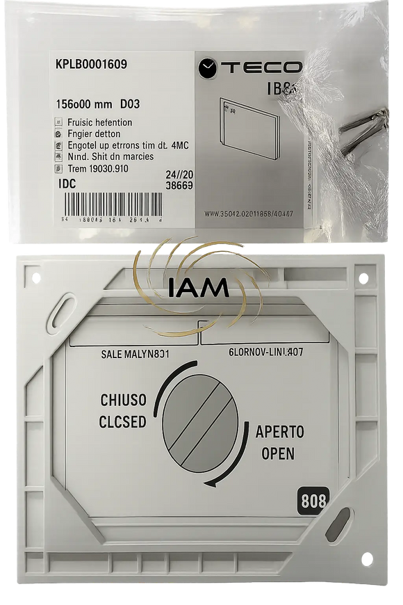 TECO K4 B03 – Placca di Copertura Collettori Sanitari da Incasso 135x90mm | Bianco