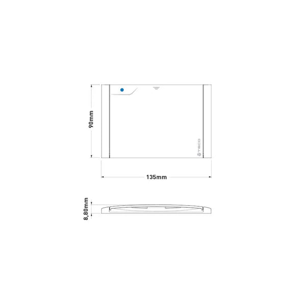 TECO K4 B03 – Placca di Copertura Collettori Sanitari da Incasso 135x90mm | Bianco