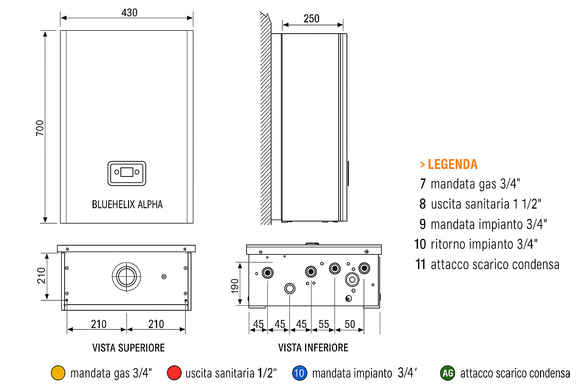Schema tecnico BLUEHELIX ALPHA ottimizzato