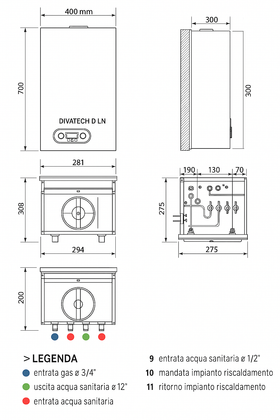 Schema tecnico DIVATECH D LN ottimizzato